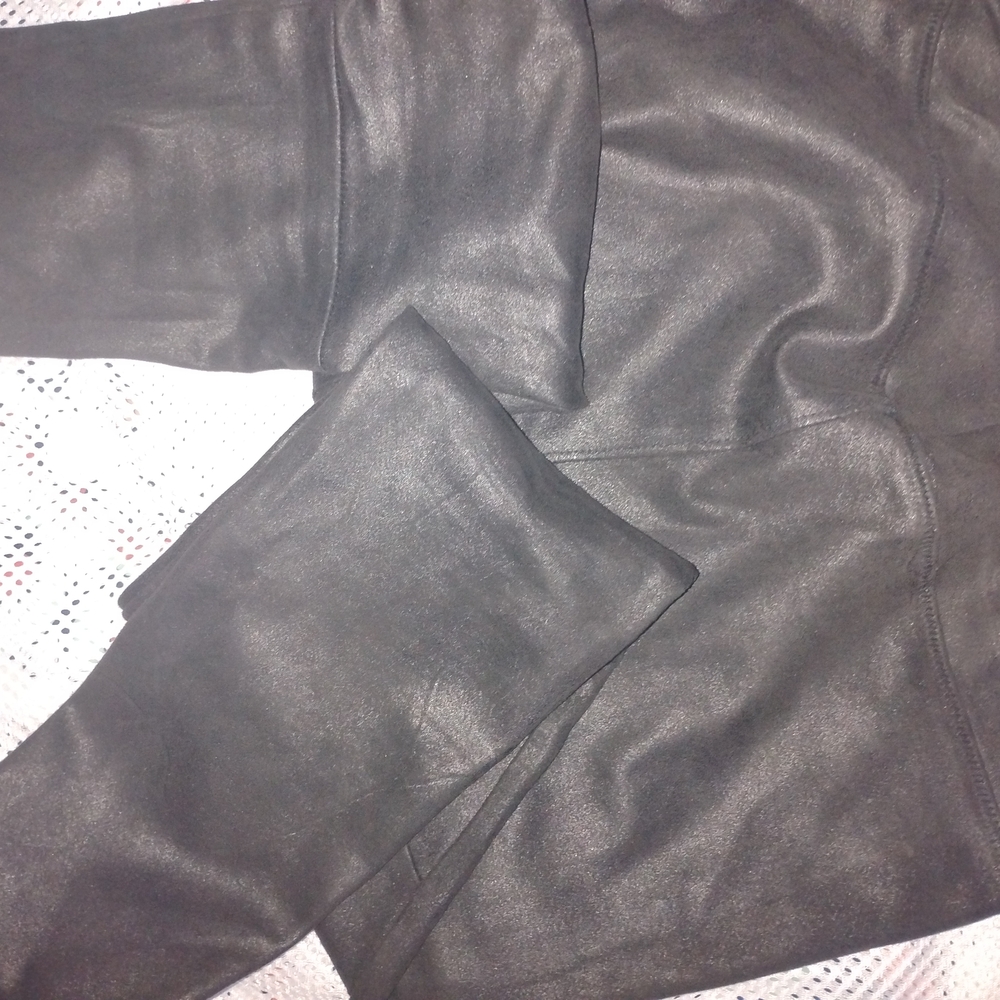 Free People Black Faux Leather Pants
